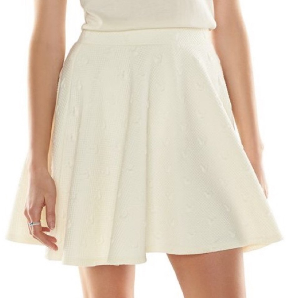 Disney Lauren Conrad Disney Ivory Skater Skirt Size Small